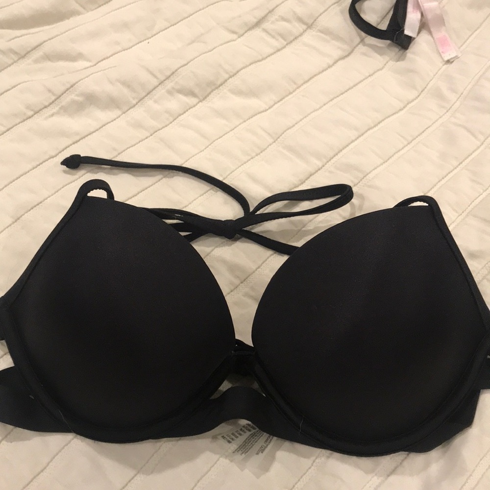 Pink push up bikini top